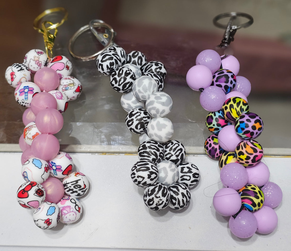 Twisted Flower Keychains
